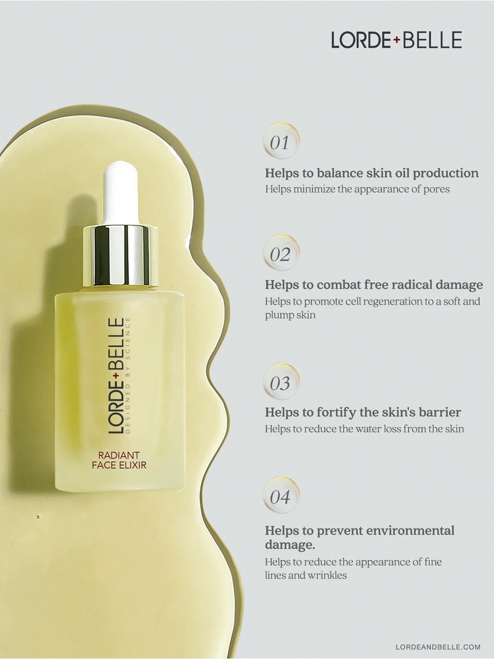 Lorde + Belle Radiant Face Elixir —     30ML/1 FL OZ
